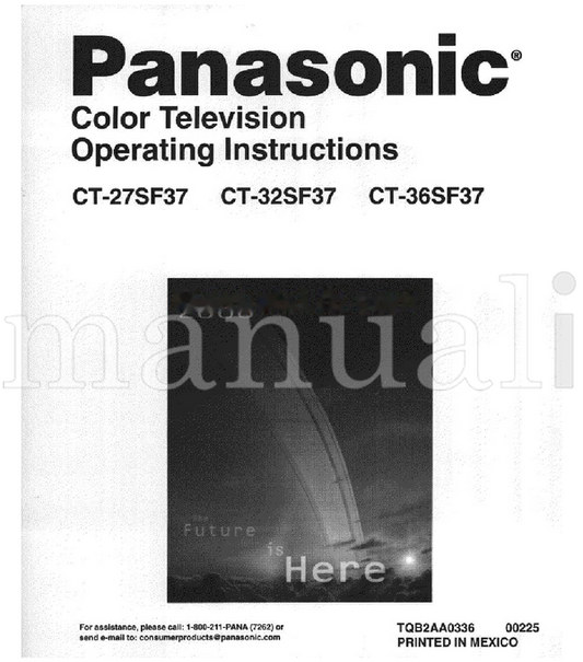 Panasonic CT36SF37 (61 pages) TV Operating Manual