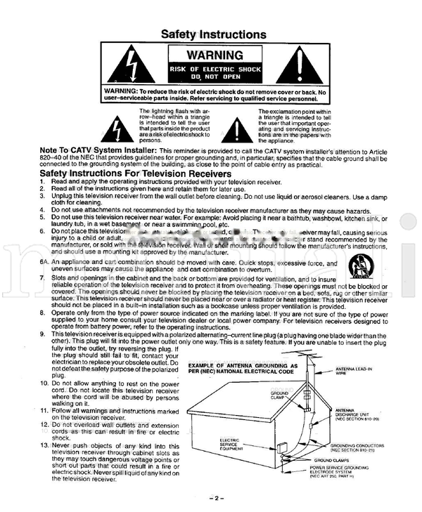 Panasonic TQB2A0914 (16 pages) TV Operating Manual