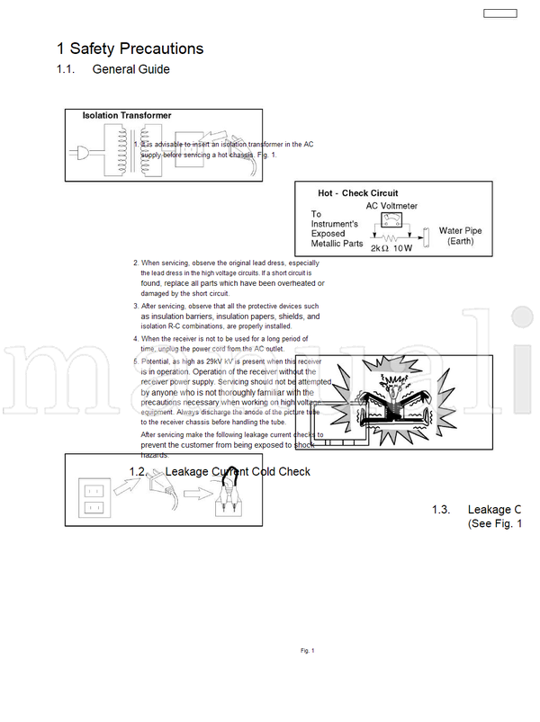 Panasonic 110-220 CT-F2136LC MTV0601437CE A51LYZ295X (28 pages) TV Service Manual