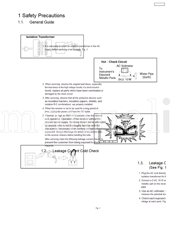Panasonic CT-F2136LP MTV0601438CE A51LYZ295X (28 pages) TV Service Manual