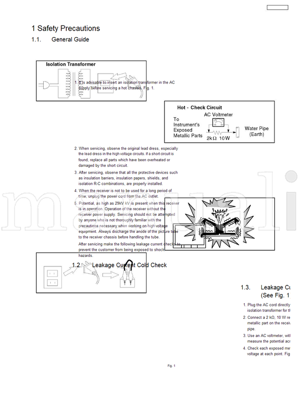 Panasonic CT-F2156WLP MTV0601454CE A51LYZ295X (31 pages) TV Service Manual