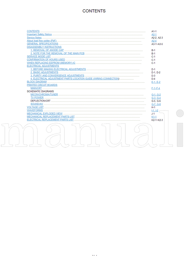 Panasonic CTZ1425 (33 pages) TV Service Manual