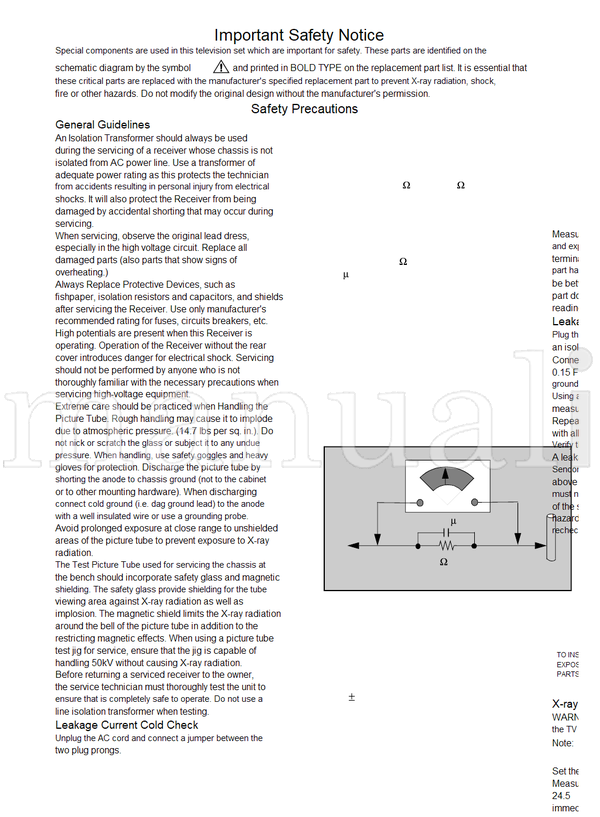 Panasonic CTZ1425 (33 pages) TV Service Manual