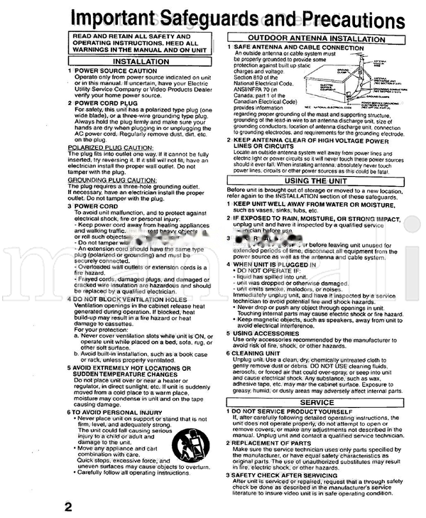 Panasonic PV-C2780 LSQT0210A (57 pages) TV Operating Manual