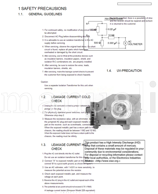 Panasonic PT-44LCX65-K PT-52LCX65-K PT-61LCX65-K MKE0505852C1 (236 pages) TV Service Manual