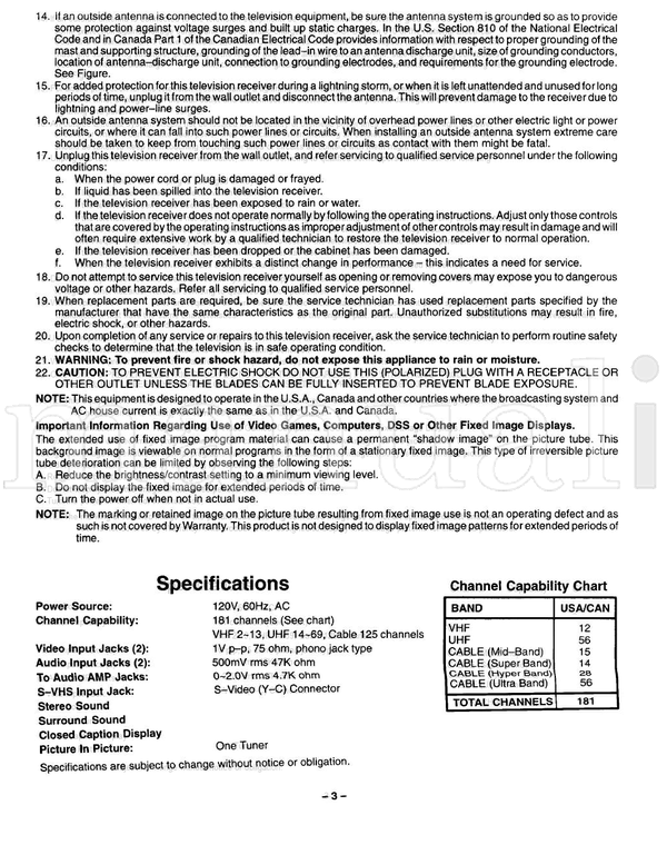 Panasonic PT-46G41 PT-46G41C PT-51G41 PT-61G41 TQB2AA0105-2 (28 pages) TV Operating Manual