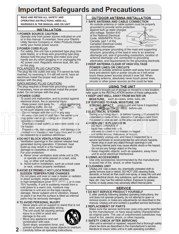 Panasonic PV-DF2002 PV-DF2702 (75 pages) TV Operating Manual