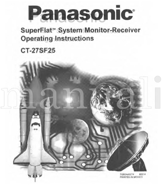 Panasonic CT-27SF25 TQB2AA0274 (36 pages) TV Operating Manual