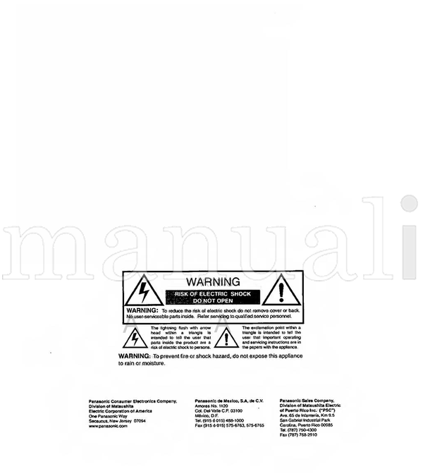 Panasonic CT-27SF25 TQB2AA0274 (36 pages) TV Operating Manual
