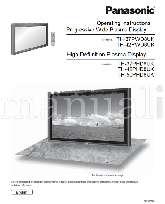 Panasonic TH-37PW TH-37PWD8UK TH-42PWD8UK TH-37PHD8UK TH-42PHD8UK (48 pages) TV Operating Manual