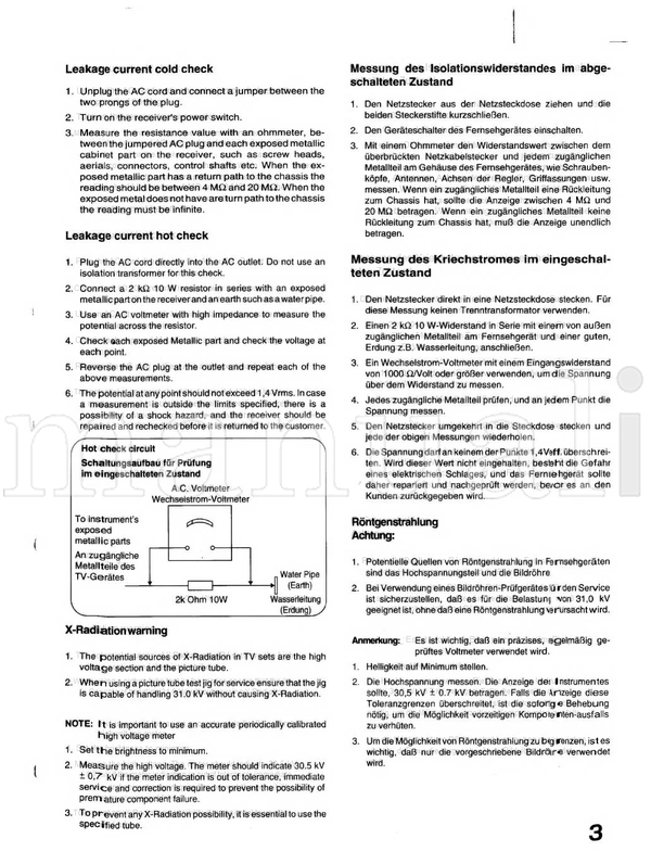 Panasonic SM-94023 E2100 TX-29AD10C TX-29AD10F 500mV 10ko2 Y1Vp-p (62 pages) TV Service Manual