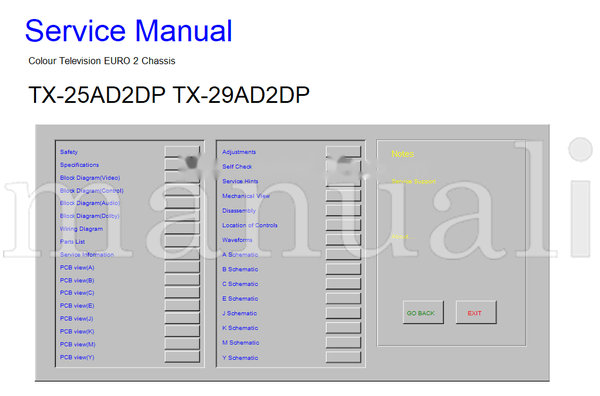 Panasonic TX-25AD2DP TX-29AD2DP (49 pages) TV Service Manual