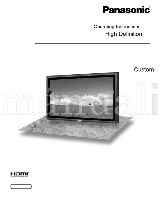 Panasonic TH-50VX100U TH-65VX100U TQBC2372-1 (56 pages) TV Operating Manual