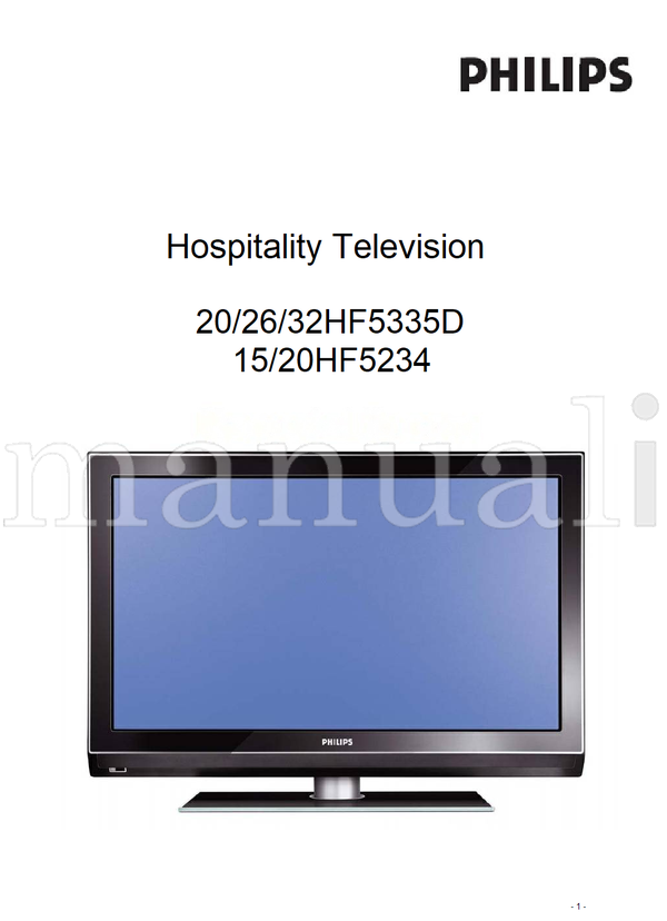 Philips 32HF5335D 20HF5234 (73 pages) TV Operating Manual