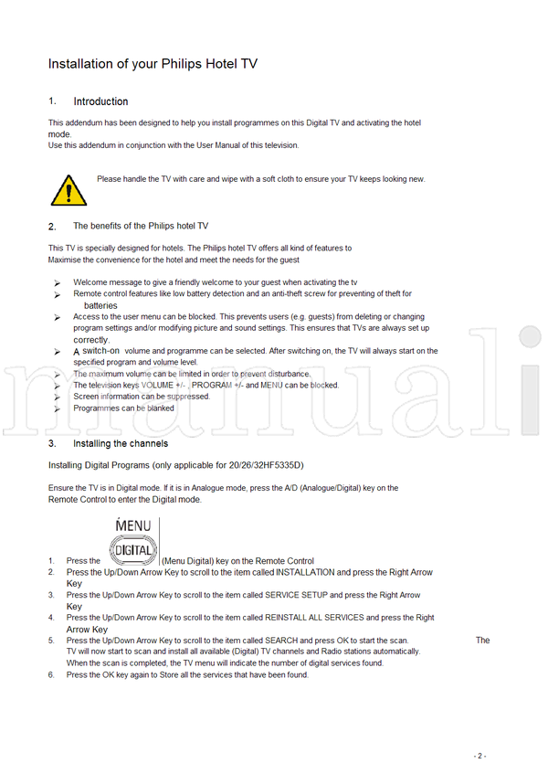 Philips 32HF5335D 20HF5234 (73 pages) TV Operating Manual