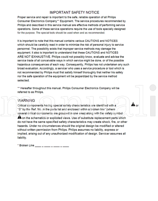 Philips 15LCD35 (78 pages) TV Service Manual