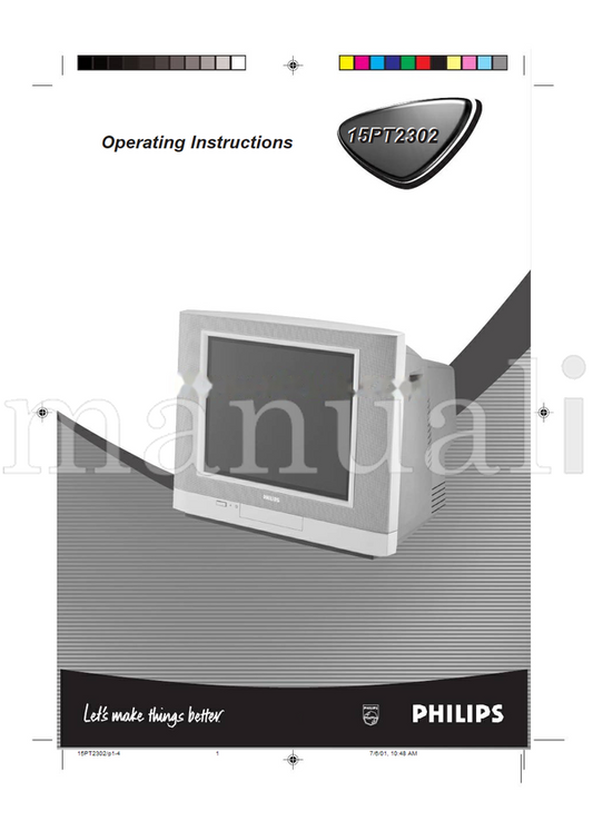 Philips 15PT2302 (35 pages) TV Operating Manual