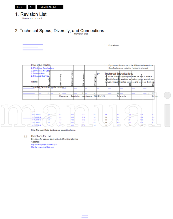 Philips MB82S 17ips61-3-P 17ips71-R3 17ips20-R6 17MB82S 17LD141-2 (69 pages) TV Service Manual