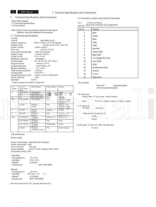 Philips 20TA1000 50010 (78 pages) TV Service Manual