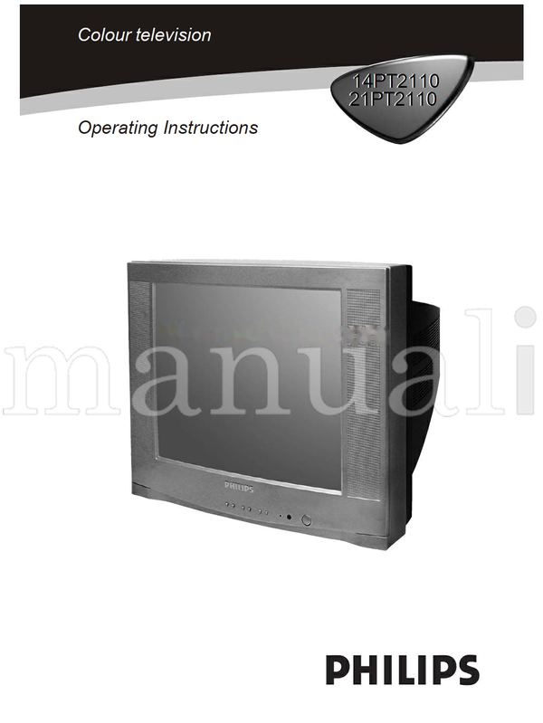 Philips 14PT2110 21PT2110 (28 pages) TV Operating Manual