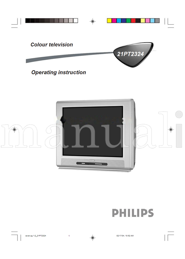 Philips 21PT2324 1-221PT2324 (16 pages) TV Operating Manual