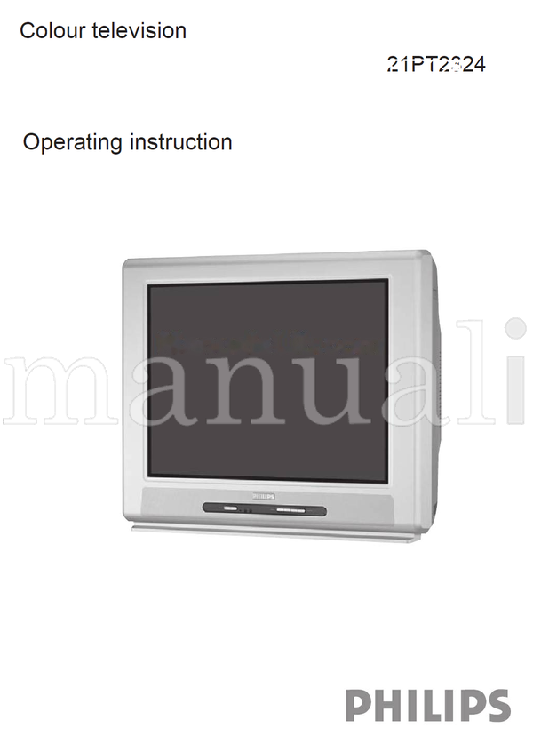Philips 21PT2324 (16 pages) TV Operating Manual