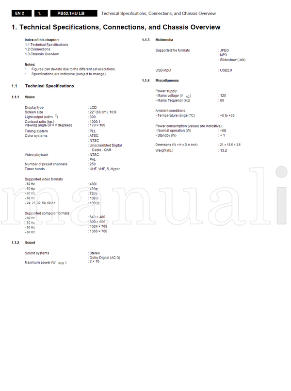 Philips 18042 250908 (119 pages) TV Service Manual