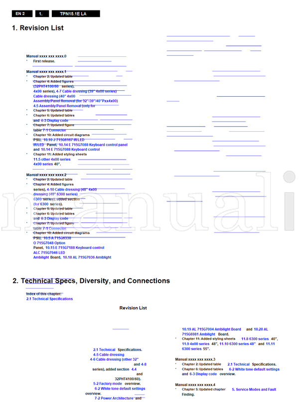 Philips T5210 715G6863 715G6550 715G6934 715G6940 715G6338 715G6743 (151 pages) TV Service Manual