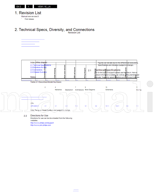 Philips MB82S 17ips61-3 17MB82S 17LD141-2 19560 (43 pages) TV Service Manual