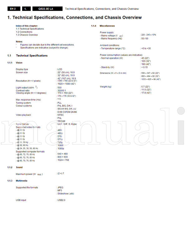 Philips 161008 18300 (118 pages) TV Service Manual