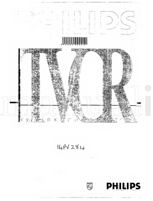 Philips VIDEOplus+ 14PV28405 (16 pages) TV Operating Manual