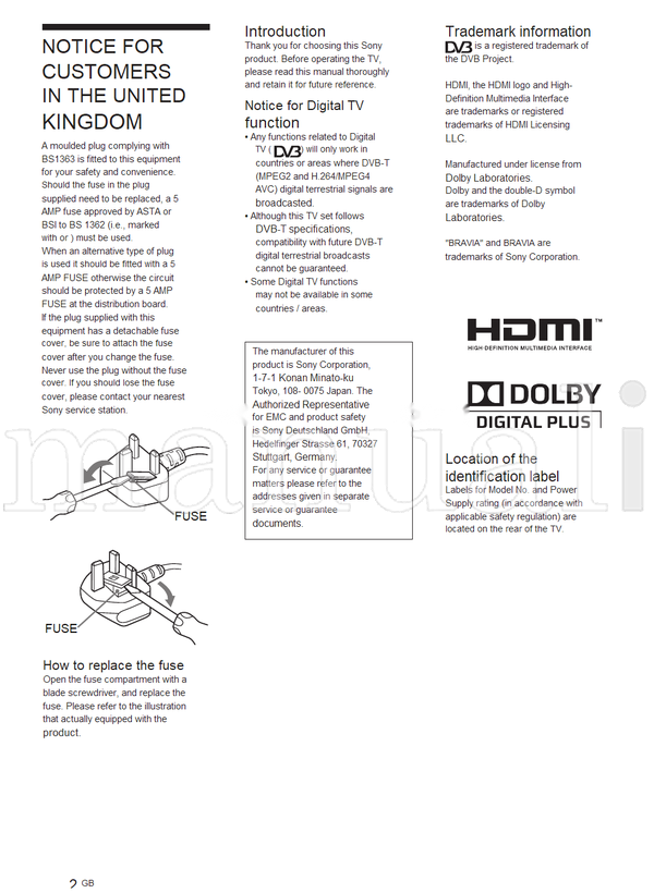 Sony KDL-19BX200 KDL-22BX200 4-193-041-12 (36 pages) TV Operating Manual