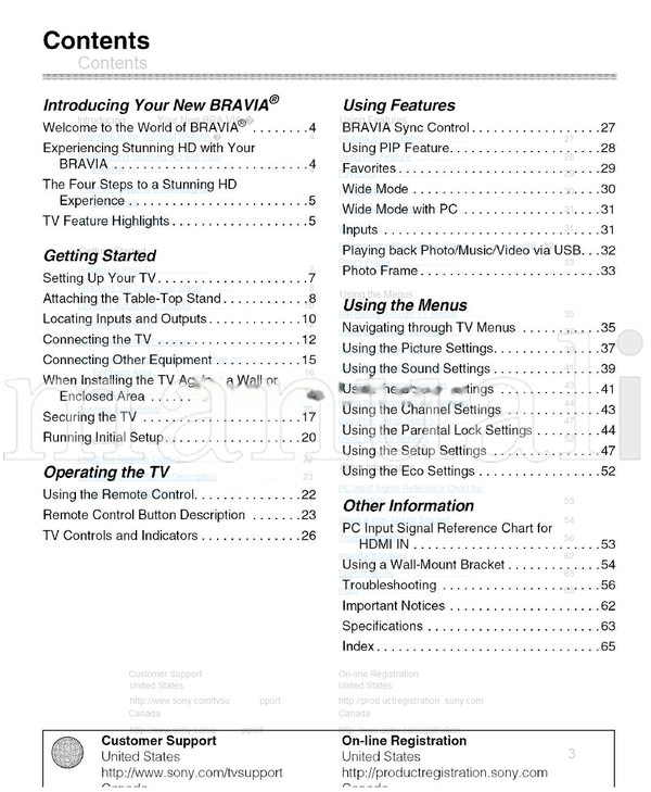 Sony Bravia KDL32R453A (68 pages) TV Operating Manual