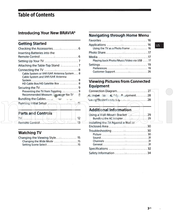 Sony Bravia KDL48R470B (67 pages) TV Operating Manual