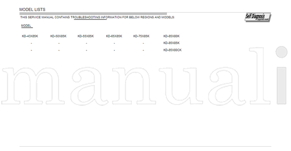Sony 9-888-905-21 (213 pages) TV Service Manual