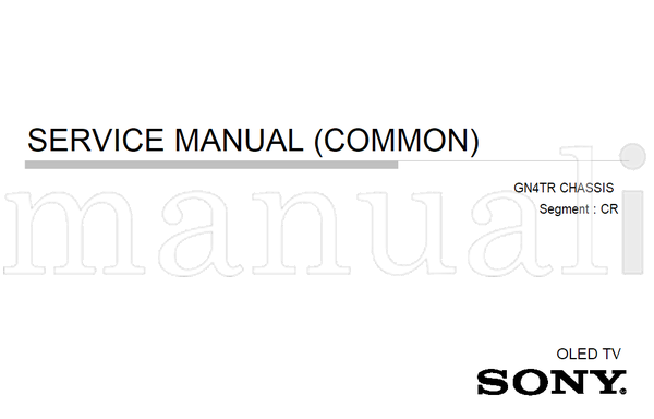 Sony GN4TR 9-888-748-01 9-888-748-Ax 9-888-748-Cx 9-888-748-Ex (92 pages) TV Service Manual