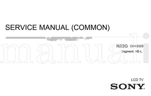 Sony 9-888-147-01 9-888-147-A1 9-888-147-C1 9-888-147-E1 (48 pages) TV Service Manual