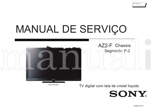 Sony 9-888-415-01 (64 pages) TV Service Manual