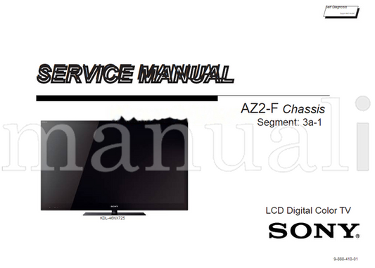 Sony 9-888-410-01 (66 pages) TV Service Manual