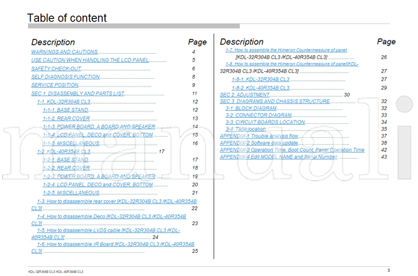 Sony KDL-32R304B RB2TP 9-888-164-02 (43 pages) TV Service Manual