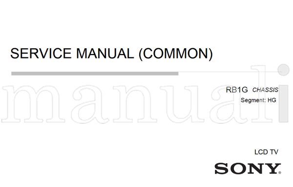 Sony 9-888-137-01 9-888-137-P1 9-888-137-C1 9-888-137-A1 (242 pages) TV Service Manual