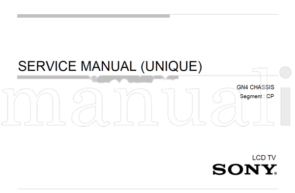 Sony 092932 9-888-746-P5 9-888-746-0x (57 pages) TV Service Manual