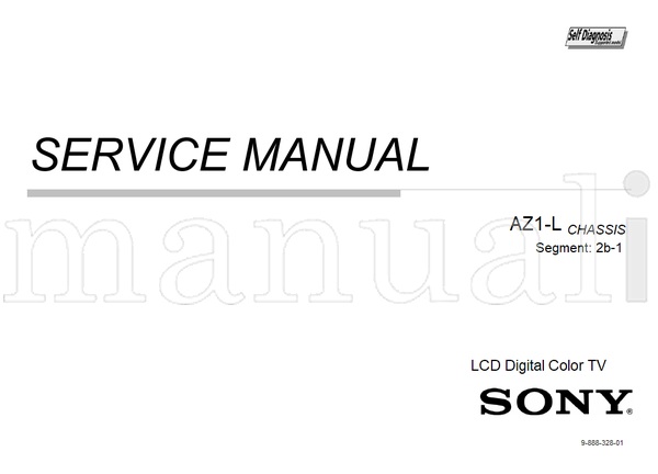 Sony 9-888-328-01 (49 pages) TV Service Manual
