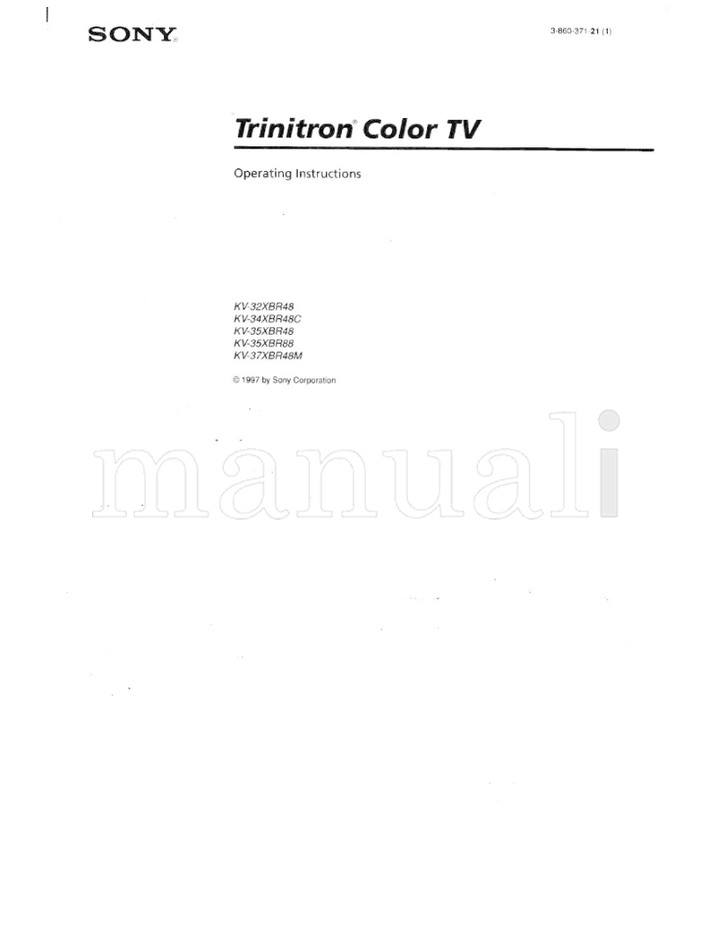 Sony KV-32XBR48 KV-34XBR48C KV-35XBR48 KV-35XBR88 KV-37XBR48M (41 pages) TV Operating Manual
