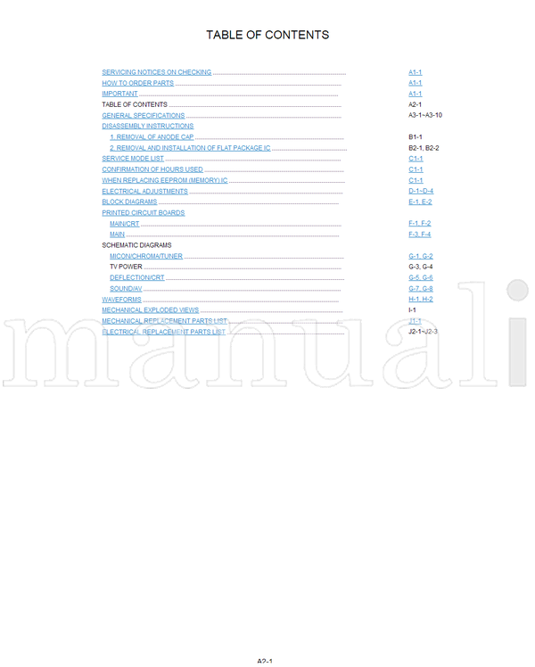 Toshiba 13A23W (43 pages) TV Service Manual