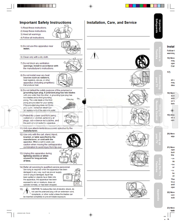 Toshiba 14AF45C 20AF45C (28 pages) TV Operating Manual