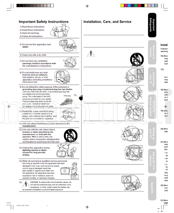 Toshiba 14AF45 20AF45 (32 pages) TV Operating Manual