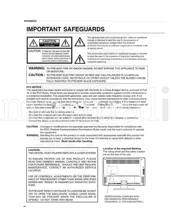 Toshiba 14DLV75 (54 pages) TV/DVD Combo Operating Manual