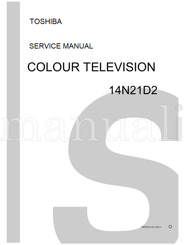 Toshiba 14N21D2 (25 pages) TV Service Manual
