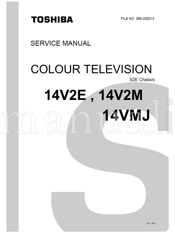 Toshiba 060-200214 14V2E 14V2M 14VMJ (48 pages) TV Service Manual
